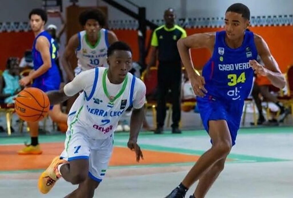 Sierra Leone's U-16 basketball team in action at the FIBA Africa Zone II tournament in Dakar