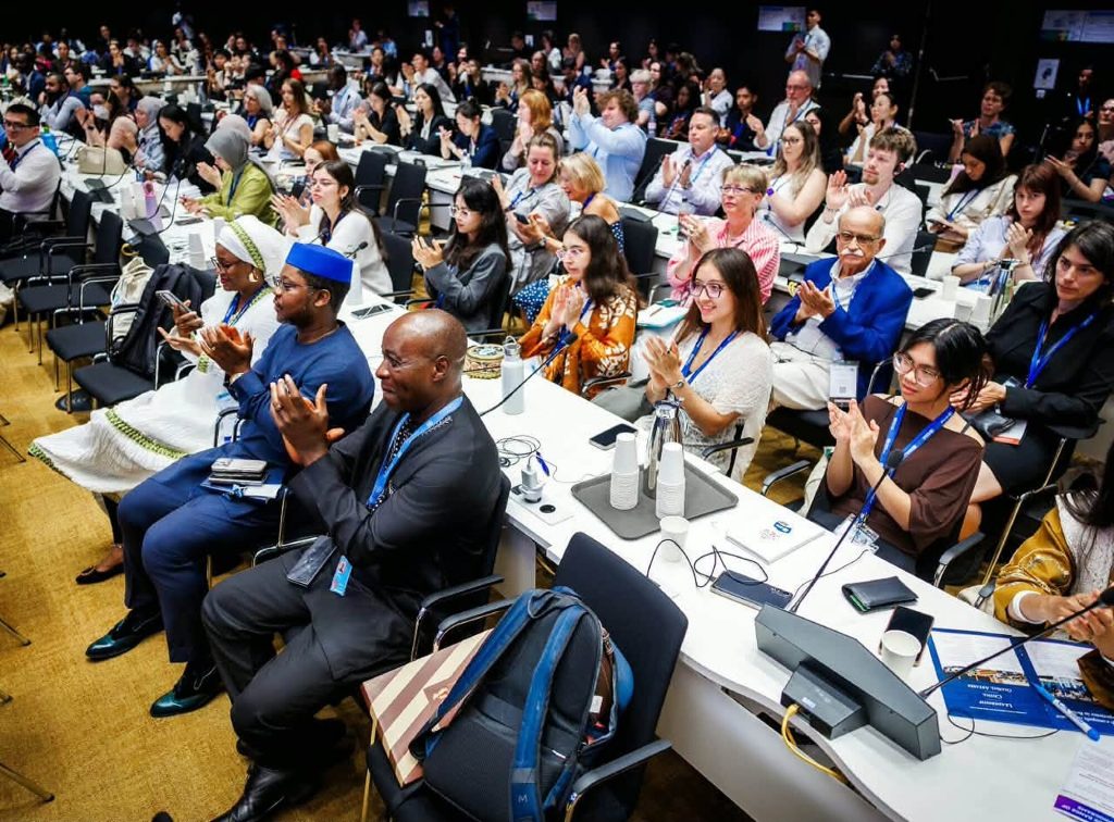 Delegates at an international dialogue session
