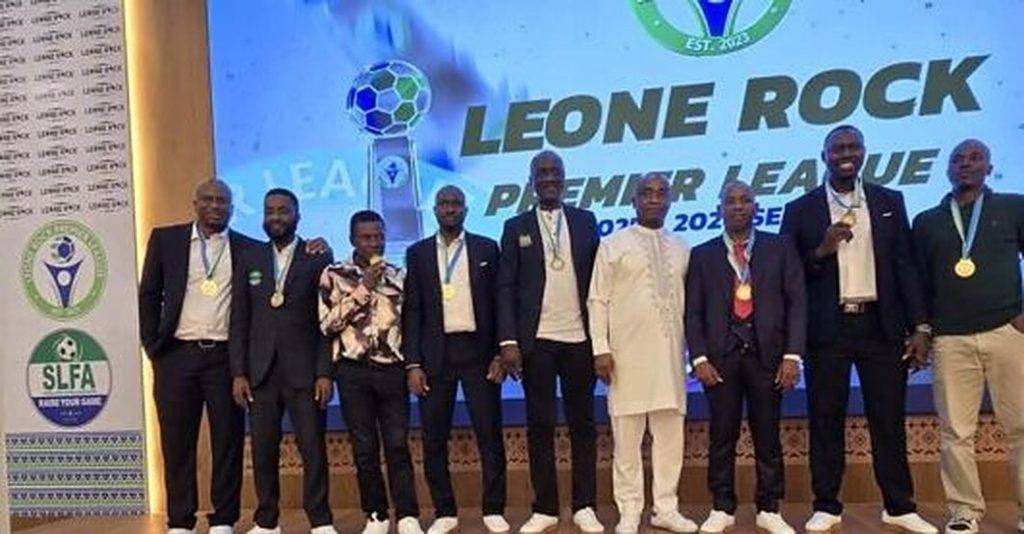 Club officials at the launch of the Leone Rock Premier League season