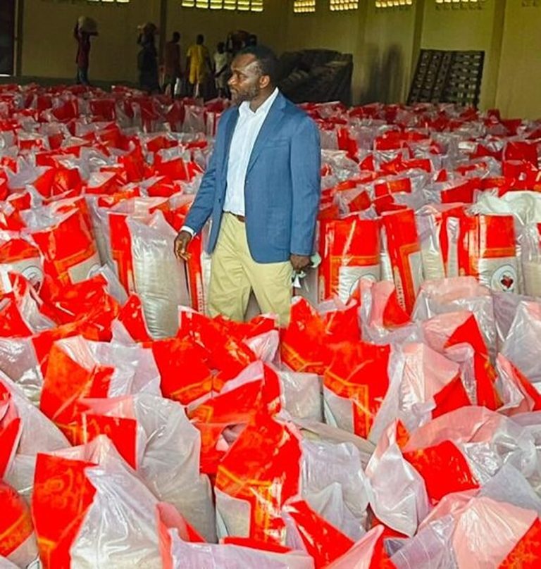 Bags of locally grown Sierra Rice ready for delivery to the Armed Forces