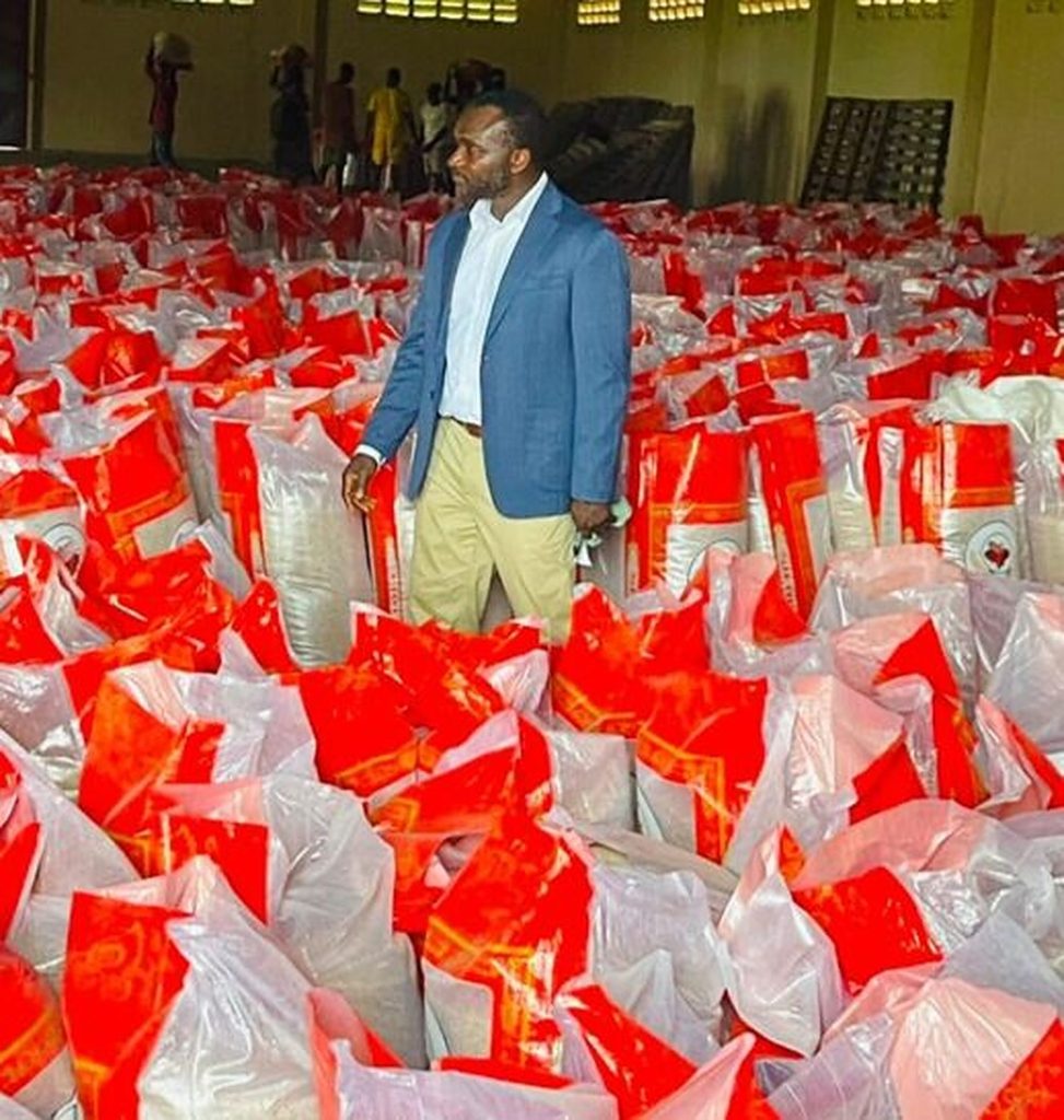 Bags of locally grown Sierra Rice ready for delivery to the Armed Forces